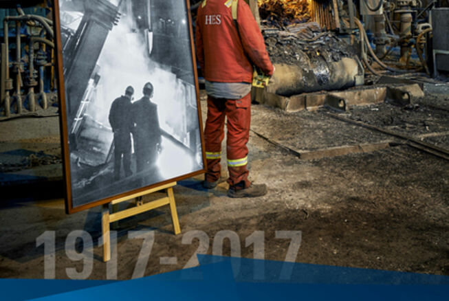 Bild vergrößern: Plakatkampagne 100 Jahre Stahlwerk 1917-2017 (1)