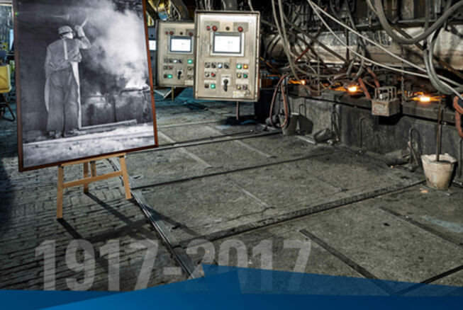 Bild vergrößern: Plakatkampagne 100 Jahre Stahlwerk 1917-2017 (2)