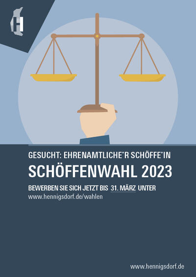 Bild vergrößern: Schöffenwahl 2023: Schöffinnen/Schöffen gesucht!