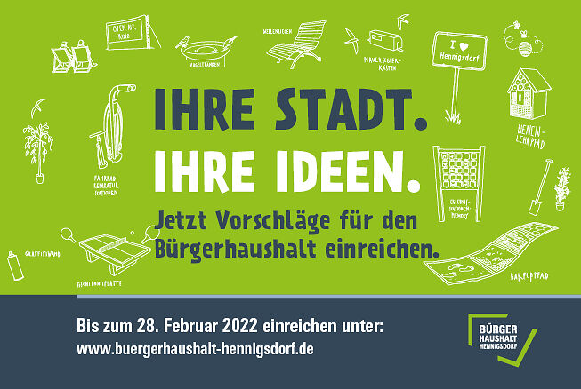 Bürgerhaushalt Hennigsdorf 2022: Jetzt Vorschläge einreichen!