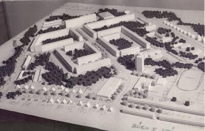 Bild vergrößern: Modell der ursprünglichen Planungen für das Wohngebiet Hennigsdorf-Nord